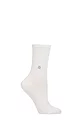 Women's 1 Pair Burlington York Organic Cotton Ribbed Socks - White