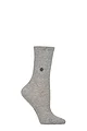 Women's 1 Pair Burlington York Organic Cotton Ribbed Socks - Grey