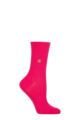 Ladies 1 Pair Burlington York Organic Cotton Ribbed Socks - Pink
