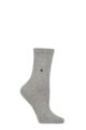 Women's 1 Pair Burlington Fleet Street Ribbed Cotton Socks - Heather Grey