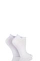 Ladies 2 Pair Burlington Everyday Cotton Trainer Socks - White