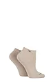 Women's 2 Pair Burlington Everyday Cotton Trainer Socks - Sand
