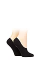 Women's 2 Pair Burlington Everyday Anti-Slip Heel Invisible Shoe Liners - Black