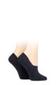 Women's 2 Pair Burlington Everyday Anti-Slip Heel Invisible Shoe Liners - Marine