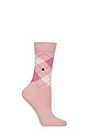 Women's 1 Pair Burlington Covent Garden Cotton Argyle Socks - Light Pink