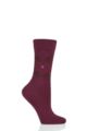 Ladies 1 Pair Burlington Marylebone Lurex Virgin Wool Socks - Red