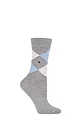 Women's 1 Pair Burlington Covent Garden Cotton Argyle Socks - Grey
