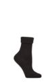 Ladies 1 Pair Burlington Plymouth Virgin Wool Turn Over Top Socks - Anthracite Melange