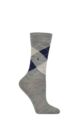 Women's 1 Pair Burlington Marylebone Melange Virgin Wool Socks - Pigeon Blue