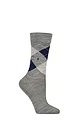 Women's 1 Pair Burlington Marylebone Melange Virgin Wool Socks - Pigeon Blue