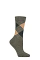 Women's 1 Pair Burlington Marylebone Melange Virgin Wool Socks - Manganese Blue