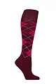 Women's 1 Pair Burlington Whitby Extra Soft Argyle Knee High Socks - Phlox