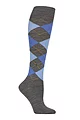 Women's 1 Pair Burlington Marylebone Argyle Wool Knee High Socks - Dark Grey