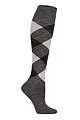 Women's 1 Pair Burlington Marylebone Argyle Wool Knee High Socks - Charcoal
