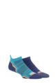 Mens and Ladies 2 Pair 1000 Mile Run Anklet Socks - Kingfisher