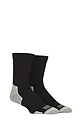 Mens and Women's 2 Pair 1000 Mile Run Repreve Crew Socks - Black