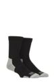 Mens and Women's 2 Pair 1000 Mile Run Repreve Crew Socks - Black