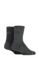 Mens and Ladies 2 Pair 1000 Mile Combat Socks - Green / Charcoal