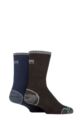 Mens and Ladies 2 Pair 1000 Mile Walk Sock - Navy / Charcoal