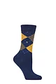 Women's 1 Pair Burlington Whitby Extra Soft Argyle Socks - Eventide