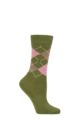 Women's 1 Pair Burlington Whitby Extra Soft Argyle Socks - Oxygrun
