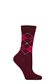 Women's 1 Pair Burlington Whitby Extra Soft Argyle Socks - Phlox