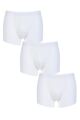 Mens 3 Pack Jockey Cotton Plus Boxer Shorts - White