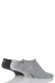 Mens and Ladies 3 Pair Puma Invisible Sneaker Socks - Grey Mix