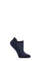 Ladies 1 Pair Burlington Athleisure Trainer Socks - Navy