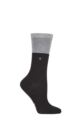 Ladies 1 Pair Burlington Organic Cotton Block Socks - Black