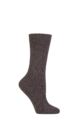 Ladies 1 Pair Burlington Argyle Wool Cotton Boot Socks - Charcoal