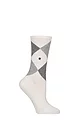 Women's 1 Pair Burlington Courtside Ribbed Cotton Socks - White