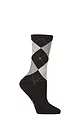 Women's 1 Pair Burlington Courtside Ribbed Cotton Socks - Black
