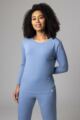 Ladies 1 Pack Lazy Panda Bamboo Loungewear Selection Long Sleeved Top - Blue Long Sleeved Top