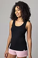 Women's 1 Pack Lazy Panda Bamboo Loungewear Selection Vest Top - Black Vest Top