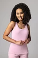 Women's 1 Pack Lazy Panda Bamboo Loungewear Selection Vest Top - Pale Pink Vest Top