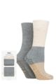 Ladies 2 Pair Totes Originals Slipper Socks - Grey