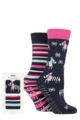 Ladies 2 Pair Totes Originals Slipper Socks - Zebra