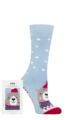 Ladies 1 Pair Totes Original Novelty Slipper Socks with Grip - Bear