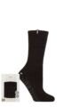 Ladies 1 Pair Totes Recycled Thermal Brushed Slipper Socks - Black