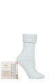 Ladies 1 Pair Totes Recycled Brushed Thermal Bed Socks - Blue