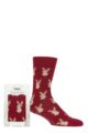 Mens 1 Pair Totes Original Novelty Slipper Socks with Grip - Stag
