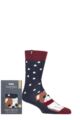 Mens 1 Pair Totes Original Novelty Slipper Socks with Grip - Dog