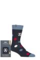 Mens 1 Pair Totes Original Novelty Slipper Socks with Grip - Football