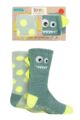 Boys and Girls 2 Pair Totes Super Soft Slipper Socks - Dinosaur