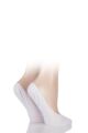 Ladies 2 Pair Tommy Hilfiger Ballerina Footies Socks - White
