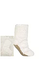 Women's 1 Pair Totes Faux Fur Slipper Socks with Grip - Cream