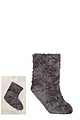 Women's 1 Pair Totes Faux Fur Slipper Socks with Grip - Grey