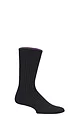 Mens and Women's 1 Pair Glenmuir Cotton Cushioned Golf Socks - Black / Purple