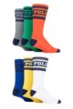Mens 6 Pack Ralph Lauren Classic Sport Cushioned Socks - Multi Logo